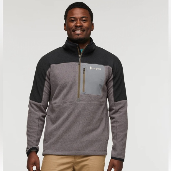 Cotopaxi Men’s Medium Abrazo Half-Zip Fleece Jacket Black Cinder GreyNWT - Picture 7 of 8